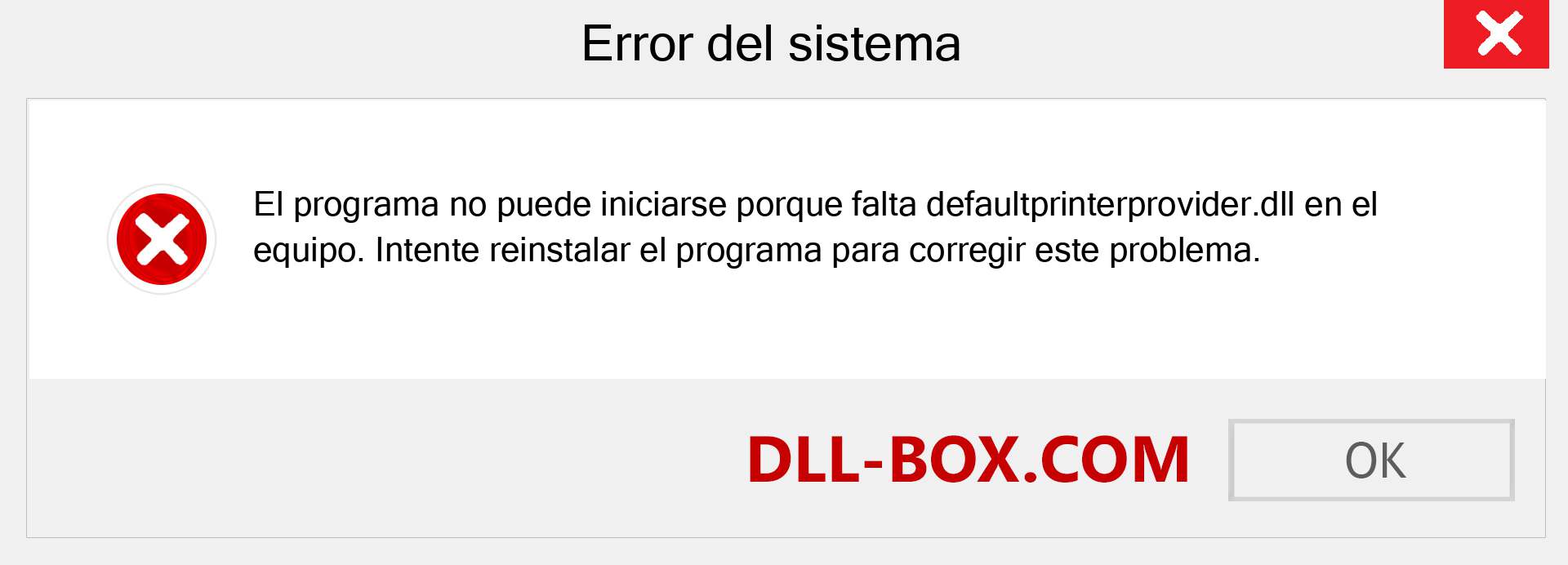 ¿Falta el archivo defaultprinterprovider.dll ?. Descargar para Windows 7, 8, 10 - Corregir defaultprinterprovider dll Missing Error en Windows, fotos, imágenes