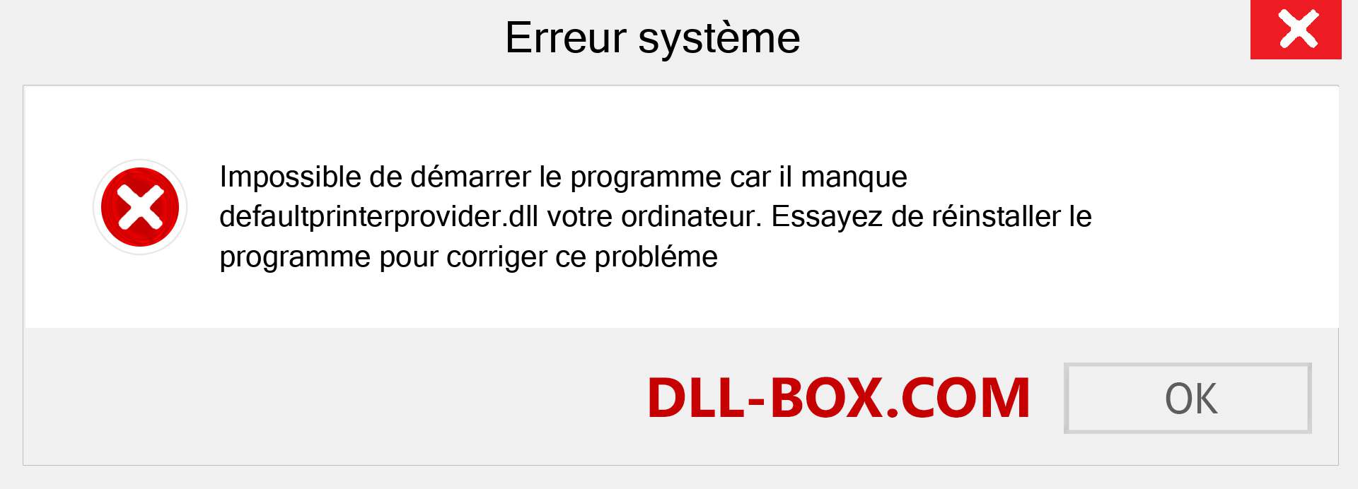 Le fichier defaultprinterprovider.dll est manquant ?. Télécharger pour Windows 7, 8, 10 - Correction de l'erreur manquante defaultprinterprovider dll sur Windows, photos, images